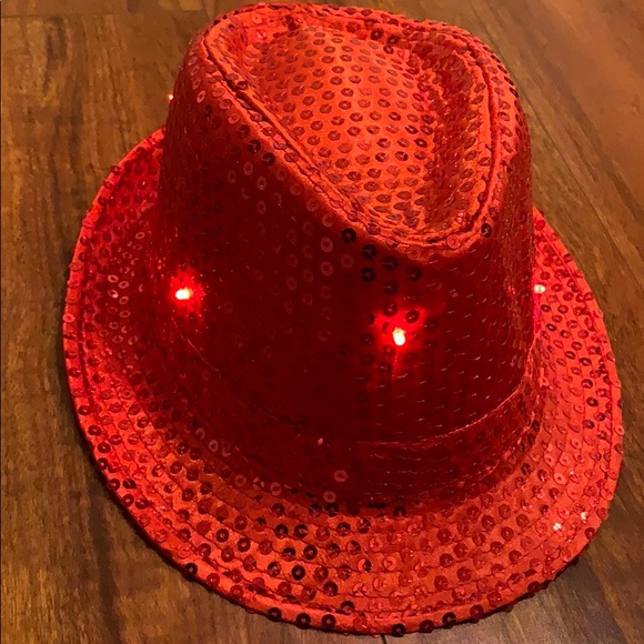 NWT Sequin Green Light up Fedora - Picture 5 of 6